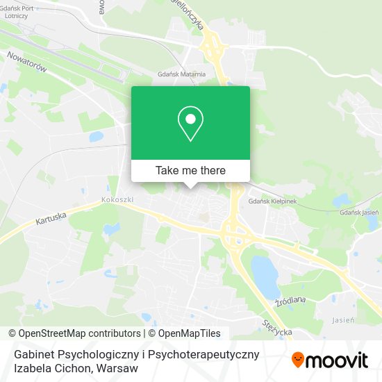 Карта Gabinet Psychologiczny i Psychoterapeutyczny Izabela Cichon