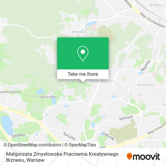 Małgorzata Zmysłowska Pracownia Kreatywnego Biznesu map