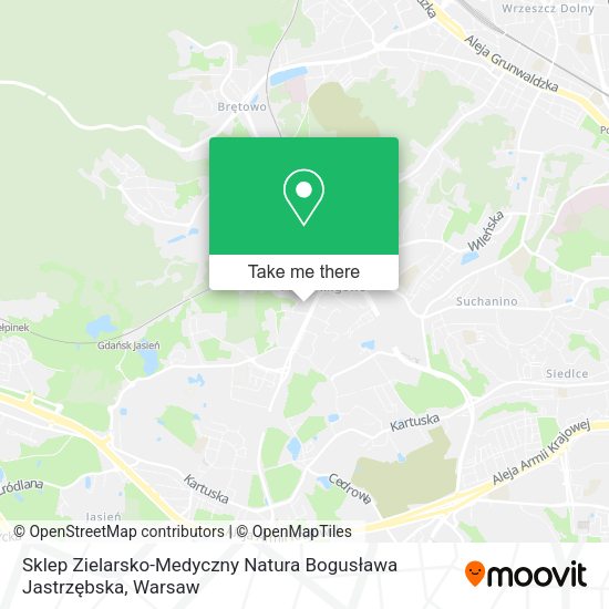 Sklep Zielarsko-Medyczny Natura Bogusława Jastrzębska map