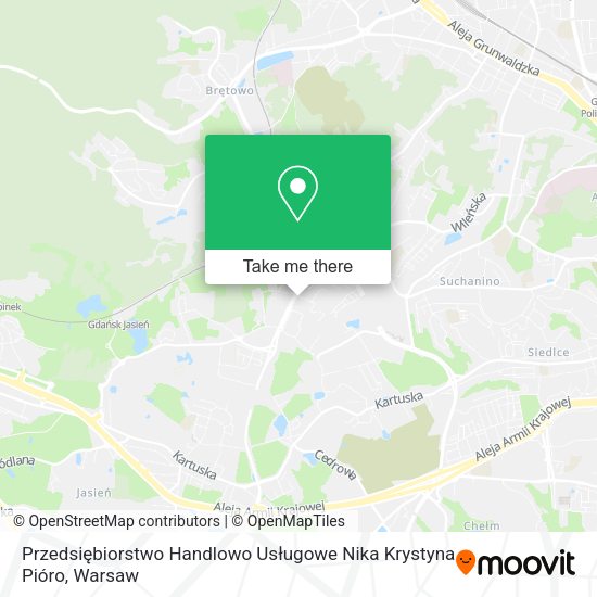 Przedsiębiorstwo Handlowo Usługowe Nika Krystyna Pióro map