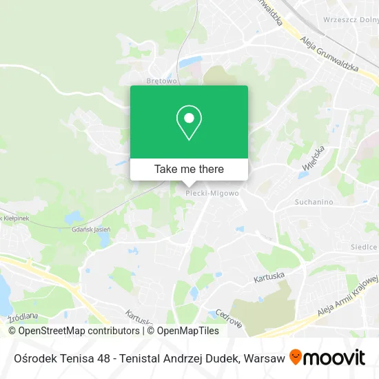 Ośrodek Tenisa 48 - Tenistal Andrzej Dudek map