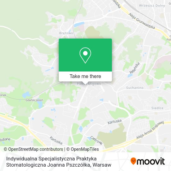 Indywidualna Specjalistyczna Praktyka Stomatologiczna Joanna Pszczółka map