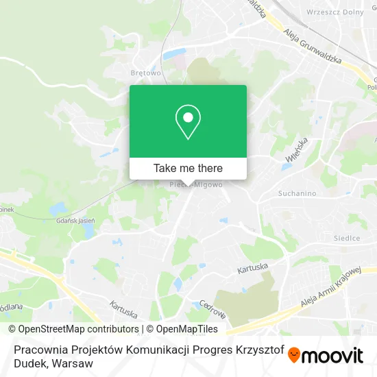 Карта Pracownia Projektów Komunikacji Progres Krzysztof Dudek
