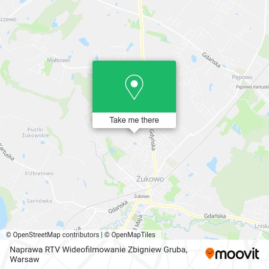 Naprawa RTV Wideofilmowanie Zbigniew Gruba map