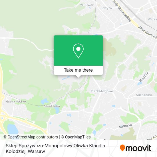 Sklep Spożywczo-Monopolowy Oliwka Klaudia Kołodziej map