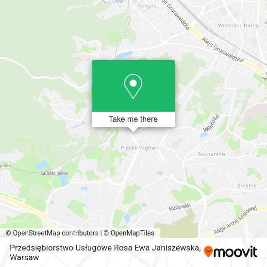 Przedsiębiorstwo Usługowe Rosa Ewa Janiszewska map