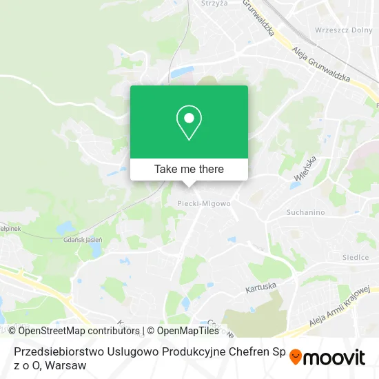 Карта Przedsiebiorstwo Uslugowo Produkcyjne Chefren Sp z o O