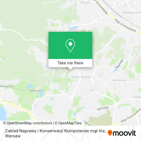 Карта Zaklad Naprawy i Konserwacji Komputerow mgr Inz