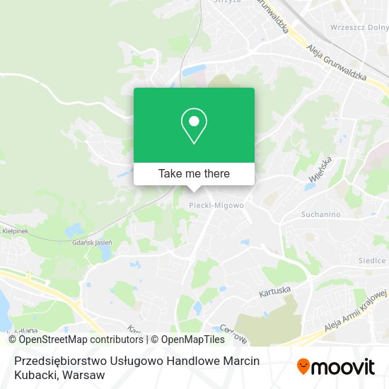 Przedsiębiorstwo Usługowo Handlowe Marcin Kubacki map