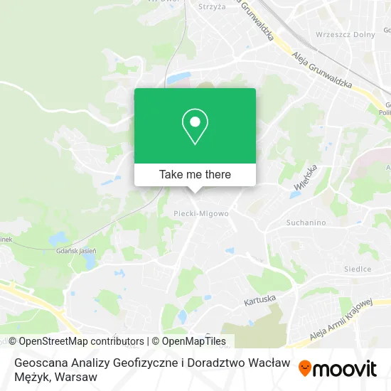 Geoscana Analizy Geofizyczne i Doradztwo Wacław Mężyk map