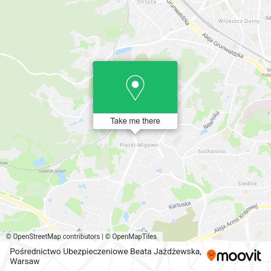 Pośrednictwo Ubezpieczeniowe Beata Jażdżewska map