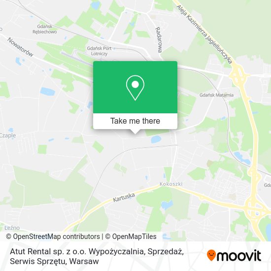 Карта Atut Rental sp. z o.o. Wypożyczalnia, Sprzedaż, Serwis Sprzętu