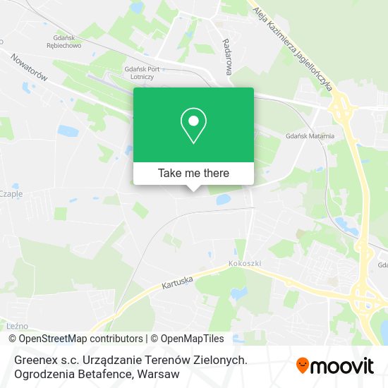 Карта Greenex s.c. Urządzanie Terenów Zielonych. Ogrodzenia Betafence