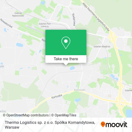 Карта Thermo Logistics sp. z o.o. Spółka Komandytowa