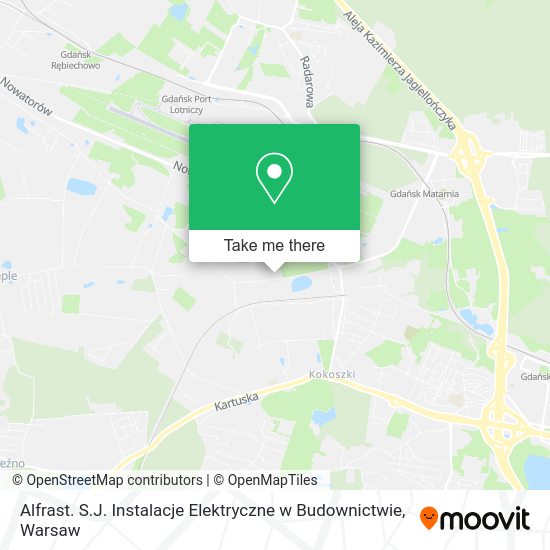 Карта Alfrast. S.J. Instalacje Elektryczne w Budownictwie