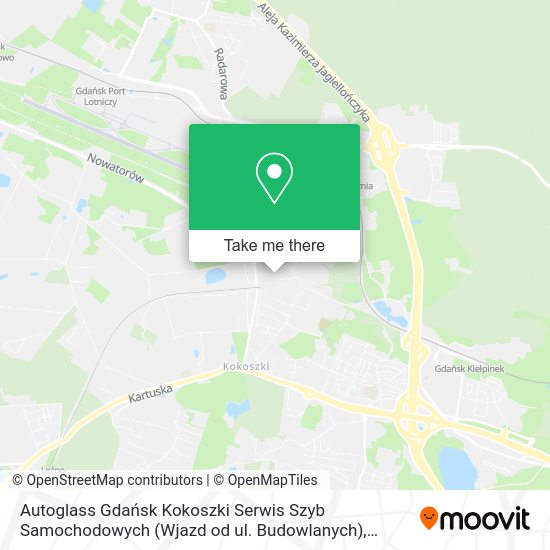 Autoglass Gdańsk Kokoszki Serwis Szyb Samochodowych (Wjazd od ul. Budowlanych) map