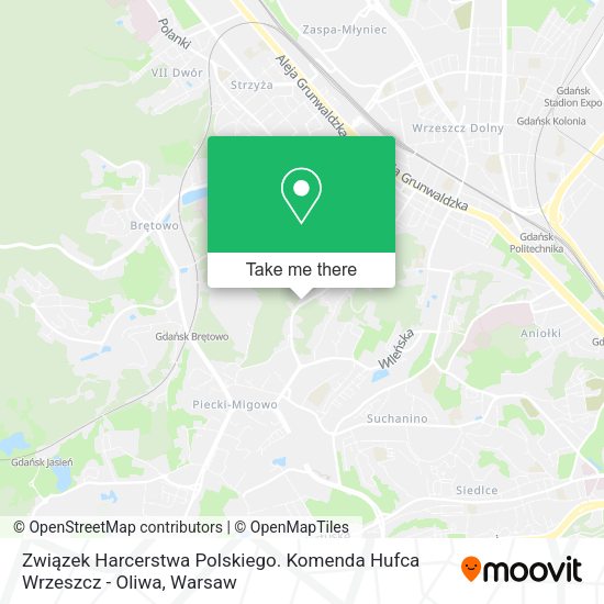 Związek Harcerstwa Polskiego. Komenda Hufca Wrzeszcz - Oliwa map