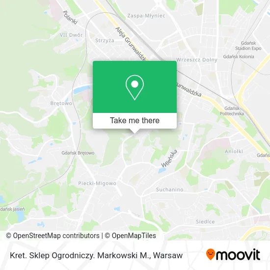 Карта Kret. Sklep Ogrodniczy. Markowski M.
