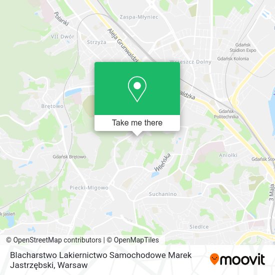 Blacharstwo Lakiernictwo Samochodowe Marek Jastrzębski map