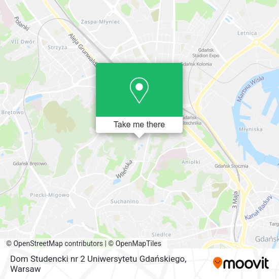 Dom Studencki nr 2 Uniwersytetu Gdańskiego map