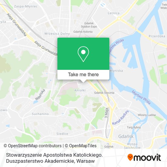 Stowarzyszenie Apostolstwa Katolickiego. Duszpasterstwo Akademickie map