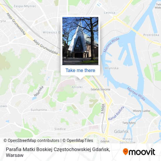 Parafia Matki Boskiej Częstochowskiej Gdańsk map