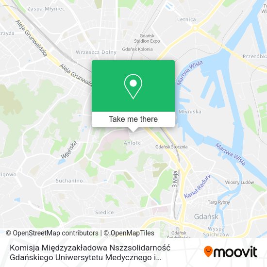 Komisja Międzyzakładowa Nszzsolidarność Gdańskiego Uniwersytetu Medycznego i Uniwersyteckich Centró map