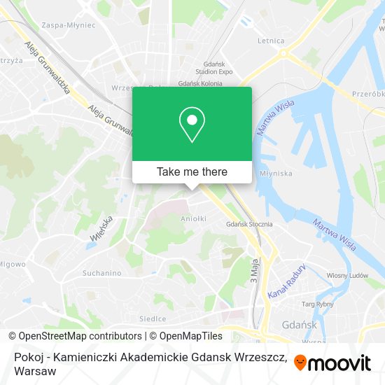 Карта Pokoj - Kamieniczki Akademickie Gdansk Wrzeszcz