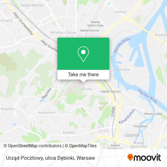 Urząd Pocztowy, ulica Dębinki map