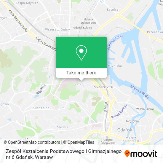 Карта Zespół Kształcenia Podstawowego i Gimnazjalnego nr 6 Gdańsk