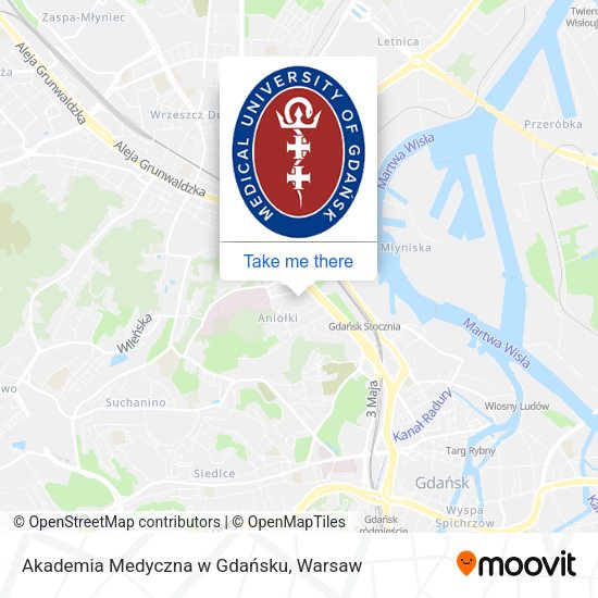 Akademia Medyczna w Gdańsku map