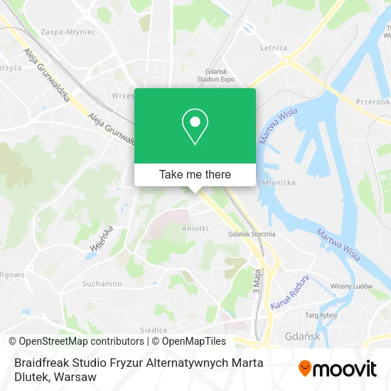 Карта Braidfreak Studio Fryzur Alternatywnych Marta Dlutek