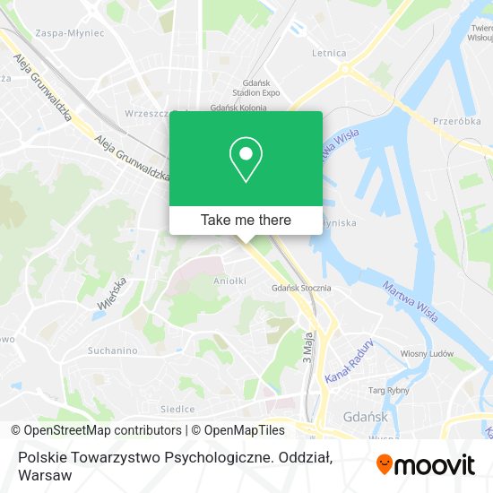 Polskie Towarzystwo Psychologiczne. Oddział map