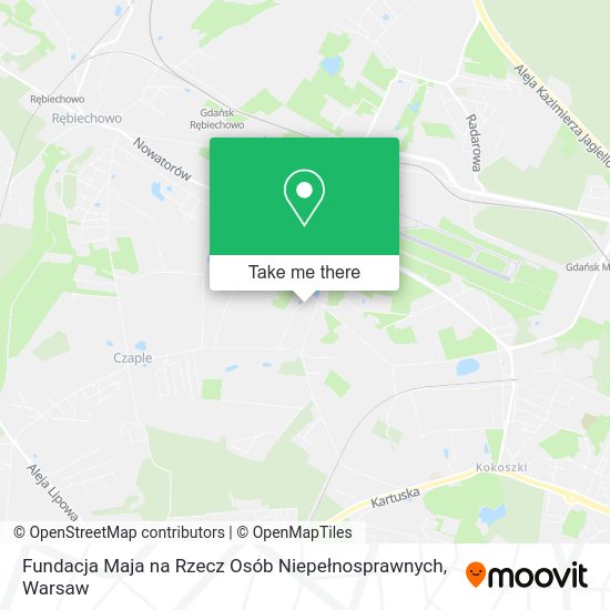 Fundacja Maja na Rzecz Osób Niepełnosprawnych map