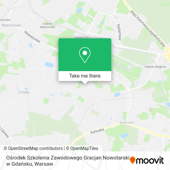 Ośrodek Szkolenia Zawodowego Gracjan Nowotarski w Gdańsku map