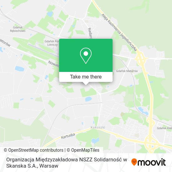 Organizacja Międzyzakładowa NSZZ Solidarność w Skanska S.A. map