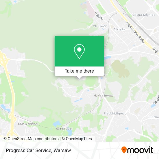 Progress Car Service map