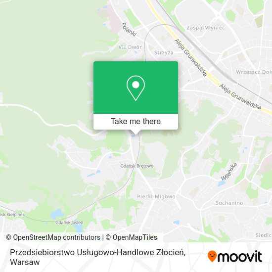 Przedsiebiorstwo Usługowo-Handlowe Złocień map