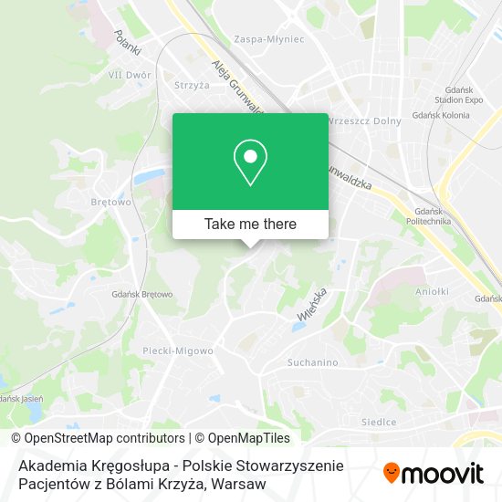 Akademia Kręgosłupa - Polskie Stowarzyszenie Pacjentów z Bólami Krzyża map