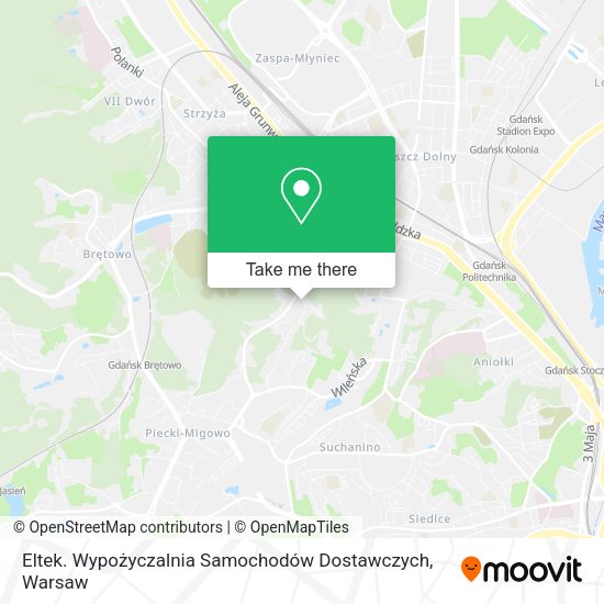 Eltek. Wypożyczalnia Samochodów Dostawczych map