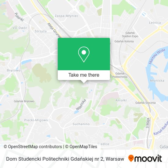 Dom Studencki Politechniki Gdańskiej nr 2 map