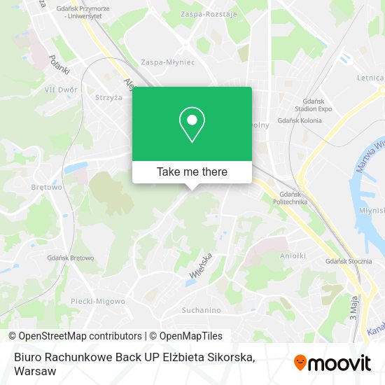 Biuro Rachunkowe Back UP Elżbieta Sikorska map