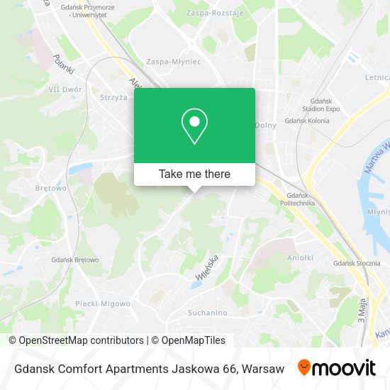 Gdansk Comfort Apartments Jaskowa 66 map