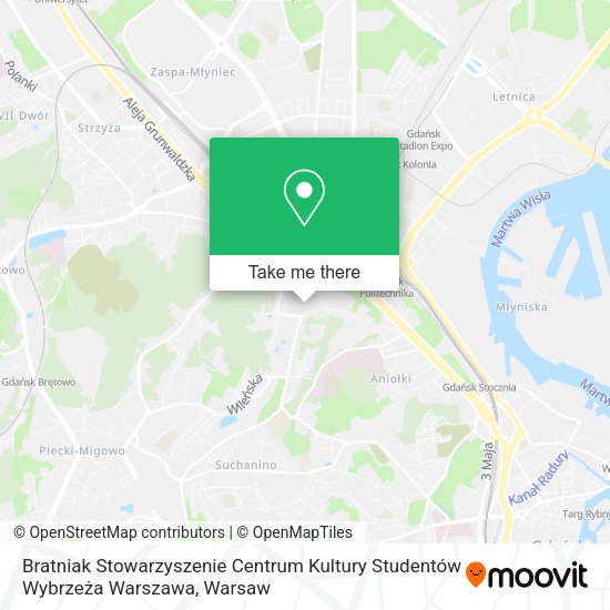 Bratniak Stowarzyszenie Centrum Kultury Studentów Wybrzeża Warszawa map