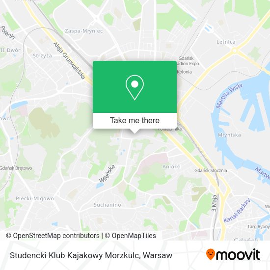 Studencki Klub Kajakowy Morzkulc map