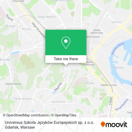 Universus Szkoła Języków Europejskich sp. z o.o. Gdańsk map