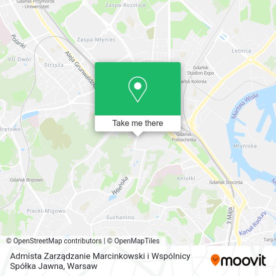 Admista Zarządzanie Marcinkowski i Wspólnicy Spółka Jawna map