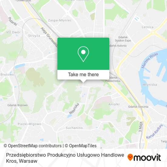 Карта Przedsiębiorstwo Produkcyjno Usługowo Handlowe Kros