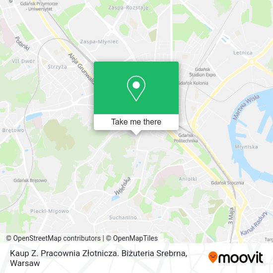 Kaup Z. Pracownia Złotnicza. Biżuteria Srebrna map