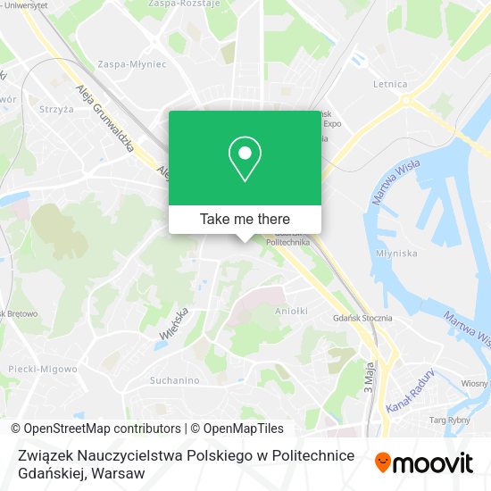 Związek Nauczycielstwa Polskiego w Politechnice Gdańskiej map